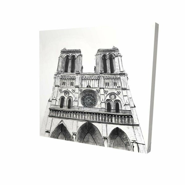 Fondo 12 x 12 in. Notre-Dame De Paris Cathedral-Print on Canvas FO3331811
